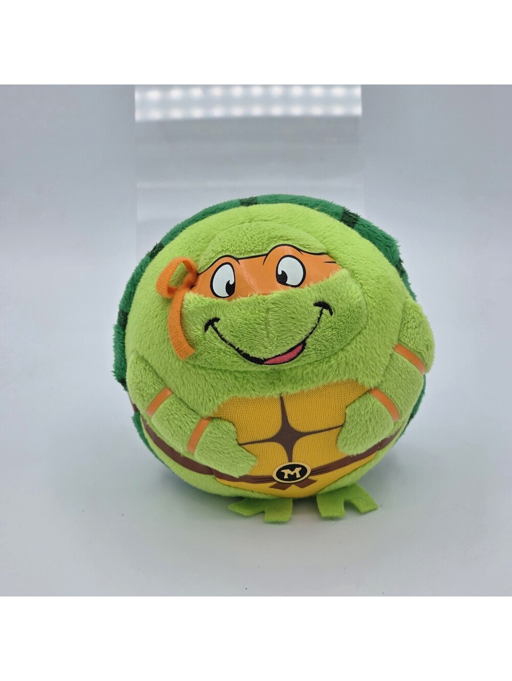 TY  Teenage Mutant Ninja Turtles MICHELANGELO 4" Plush BALL STUFFED ANIMAL TOY
